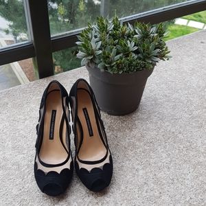 Black Scalloped Heels